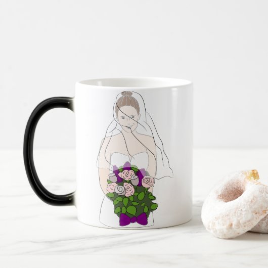 Mug Magique Meilleure mariée ever (Avec donut)
