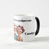 Mug Magique Meilleurs grands-parents du monde - dessin animé e (Devant droit)