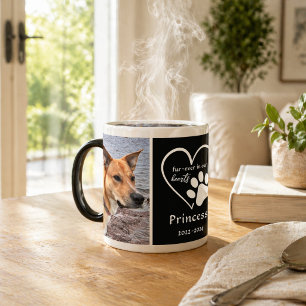 Mug Magique Mémoire de photo de animal de compagnie moderne cœ