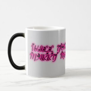 Mug Magique M'ÉPOUSEREZ-VOUS ? Le liquide chaud saute la