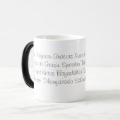 Mug Magique Merci dans plusieurs langues (Devant gauche)