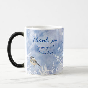 Mug Magique Merci Volontaire Aquarelle Chickadee Citation