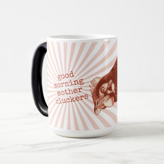 Mug Magique Mère Cluckers bonjour (Devant gauche)