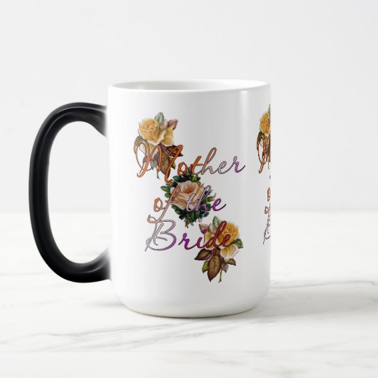 Mug Magique Mère De La Mariée Floral (Gauche)