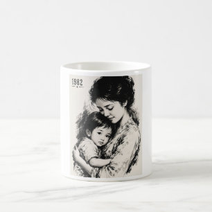 Mug Magique Mère et enfant vintage 1982