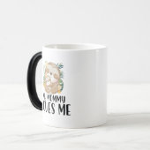Mug Magique Mère et fentes de bébé Ma maman m'aime Tropical (Devant gauche)