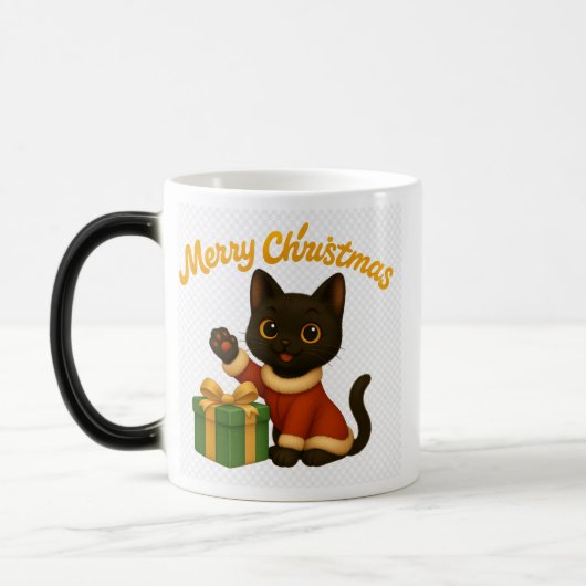 Mug Magique Merry Christmas with Emi the Black Cat (Gauche)