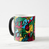 MUG MAGIQUE MERRY NOËL NEUROGRAPHIQUE & NOIR LIGNE (Devant gauche)