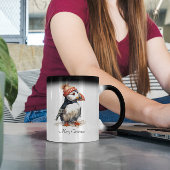 Mug Magique Merry Puffin, personnalisé