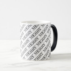 Mug Magique MERRY Typographie moderne Noël Fun