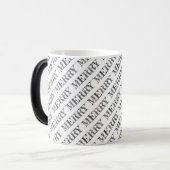 Mug Magique MERRY Typographie moderne Noël Fun (Devant gauche)
