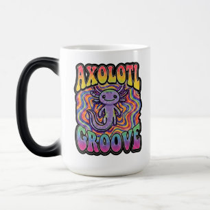 Mug Magique Mignon Axolotl Hippie Groovy Art Rétro 70s Arc-en-