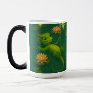Mug Magique Mignons yeux de chiot de la forêt verte bébé en tr