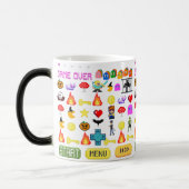 Mug Magique Mikitiez vidéo pixel halloween chauve-souris éffra (Gauche)