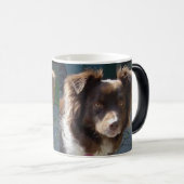 Mug Magique miniature american shepherd red tri (Devant droit)