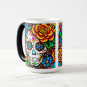 Mug Magique Modèle crâne à sucre (Devant gauche)