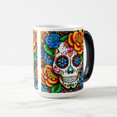 Mug Magique Modèle crâne à sucre (Devant droit)