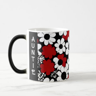 Mug Magique Modèle floral de la tante personnalisée