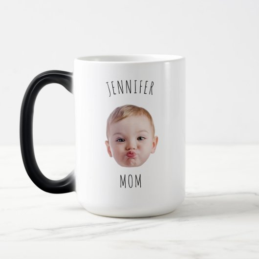 Mug Magique Modern New Maman Cadeau Anniversaire Premier papa (Gauche)