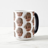 Mug Magique Moderne Personnalisé Visage drôle photo bébé visag (Devant droit)