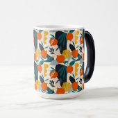 Mug Magique Moderne tendance Preppy Chic Apricot et Feuille (Devant droit)