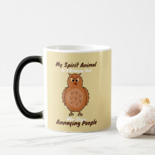Mug Magique Mon Animal D'Esprit Est Un Chouette Grumpy Drôle