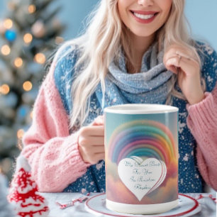 Mug Magique Mon cœur bat pour vous en rythme arc-en-ciel roman