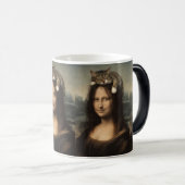Mug Magique Mona Lisa avec chat endormi (Devant droit)