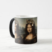 Mug Magique Mona Lisa avec chat endormi (Devant gauche)