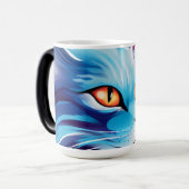 Mug Magique Monde abstrait de chat de rêve de couleurs (Devant gauche)