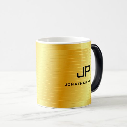 Mug Magique Monogram Modèle Elegant Gold Look tendance (Devant droit)