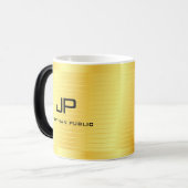 Mug Magique Monogram Modèle Elegant Gold Look tendance (Devant gauche)