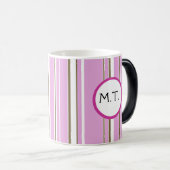 Mug Magique Monogramme Brown rose (Devant droit)