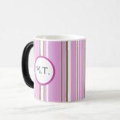 Mug Magique Monogramme Brown rose (Devant gauche)