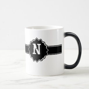 Mug Magique Monogramme noir blanc