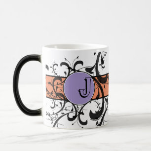 Mug Magique Monogramme Personnalisé Fancy Flourish