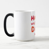 Mug Magique Monogramme personnalisé Heureuse Sainte-Valentin (Gauche)