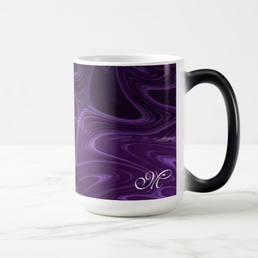 Mug Magique Monogramme Violet complexe Fractale spirituelle (Droite)