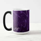 Mug Magique Monogramme Violet complexe Fractale spirituelle (Gauche)