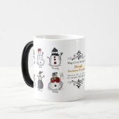 Mug Magique Morph les variations de bonhomme de neige (Devant gauche)