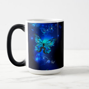 Mug Magique Morpho Butterfly in the Dark Background
