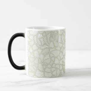 Mug Magique Mosaïque feuille aléatoire vert pâle