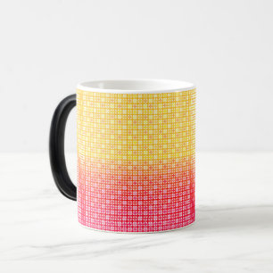 Mug Magique Motif carreau à dégradé jaune rouge
