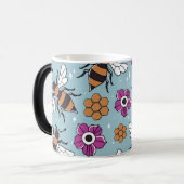 Mug Magique Motif d'abeilles de miel doux (Devant gauche)