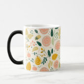 Mug Magique Motif d'agrumes orange vibre (Gauche)