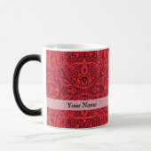 Mug Magique Motif damassé rouge (Gauche)
