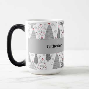 Mug Magique Motif d'arbre de Noël personnalisé avec nom person