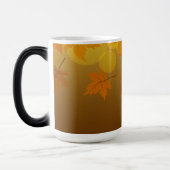 Mug Magique Motif d'automne avec feuilles d'érable en chute et (Gauche)