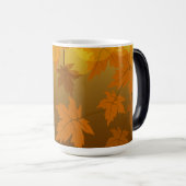 Mug Magique Motif d'automne avec feuilles d'érable en chute et (Devant droit)