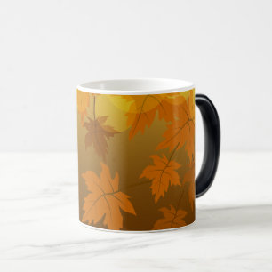 Mug Magique Motif d'automne avec feuilles d'érable en chute et
